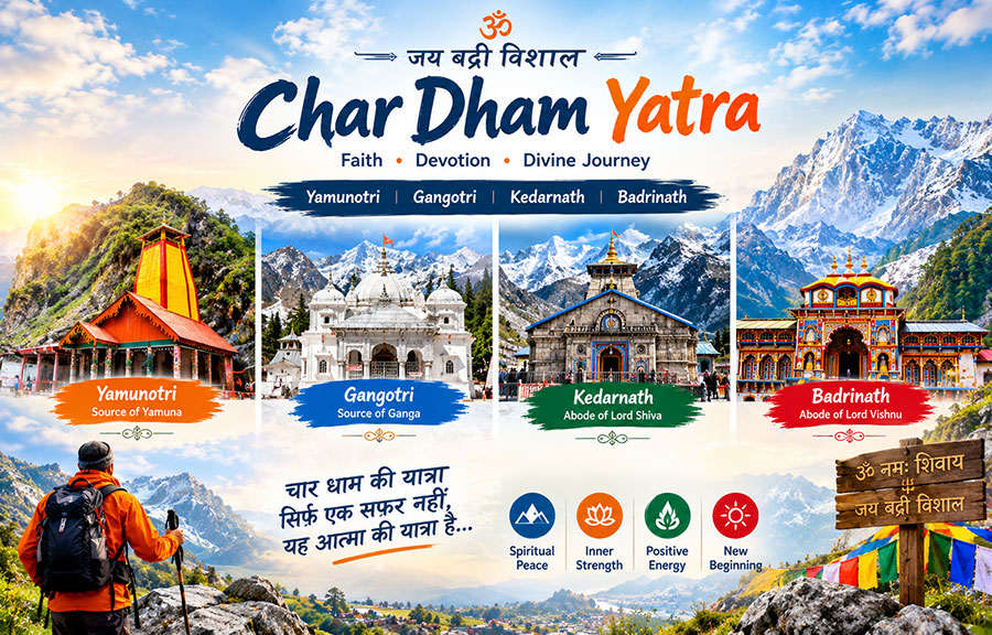Char Dham Yatra guide featuring the sacred Himalayan pilgrimage in Uttarakhand