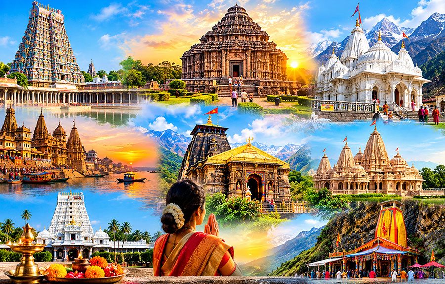 Famous temples of India, spiritual heritage and architecture